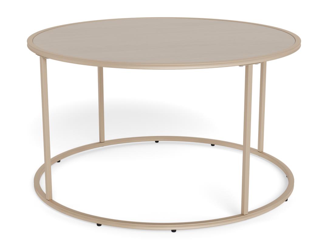 Rebellenclub Mando Salontafel - ø80 cm - Greige