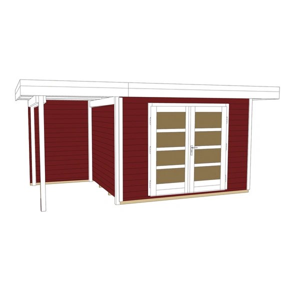 Gartenhaus »126 Plus Gr.1 A«, Holz, BxHxT: 500 x 249 x 241 cm (Außenmaße inkl. Dachüberstand)