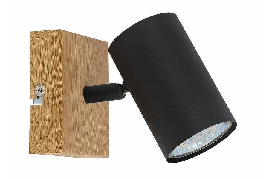 Kinkiet czarny Quentin 1xGU10x15W wym:12x11x9cm IP20 Reality