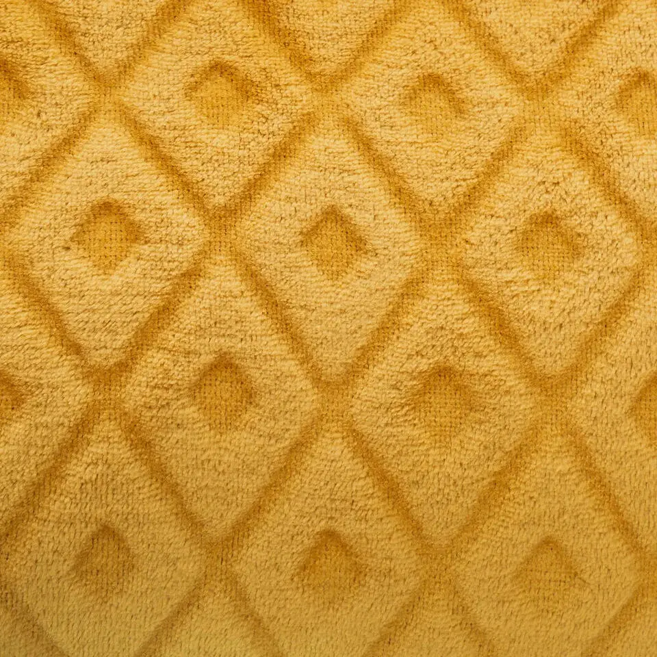 Atmosphera Plaid/bankdeken Monnet - okergeel - 180 x 230 cm