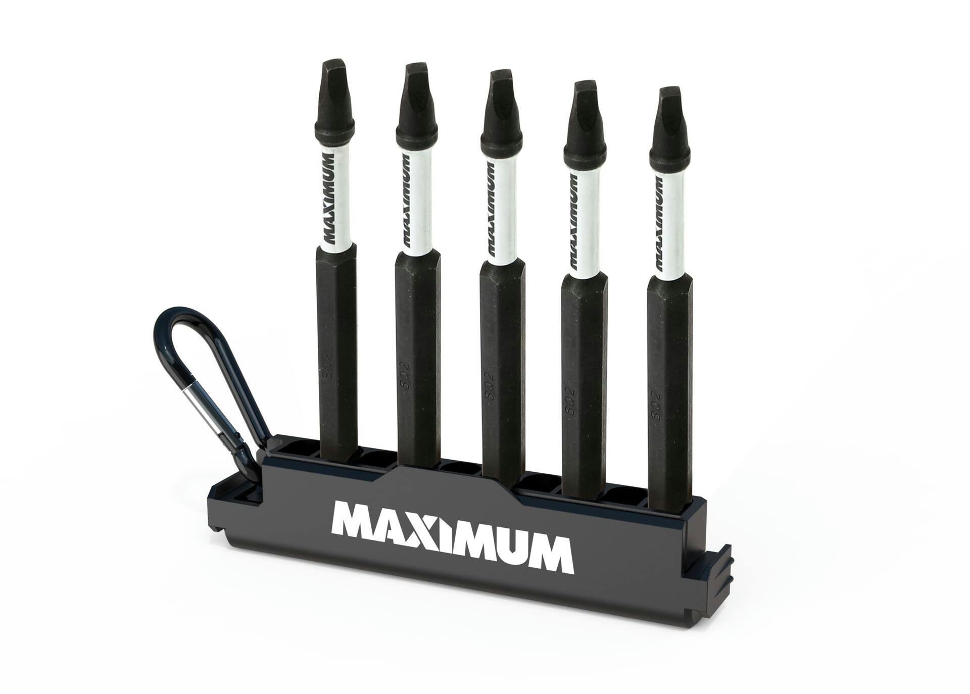 MAXIMUM Square #2 Carabiner Screw Bit Set, 3.5-in, 5-pc
