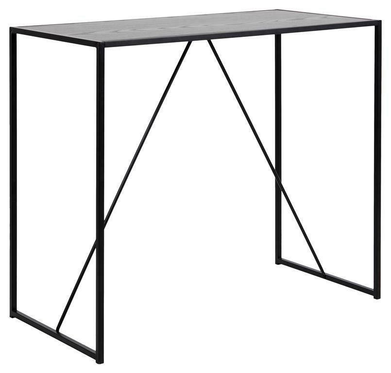 STÓŁ BAROWY Seaford CZARNY 120x60x105 cm METAL I MDF