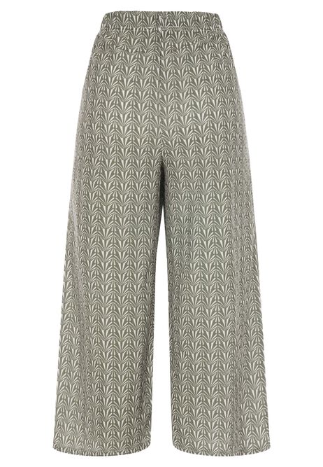 Womens Geo Print Ankle Length Trousers