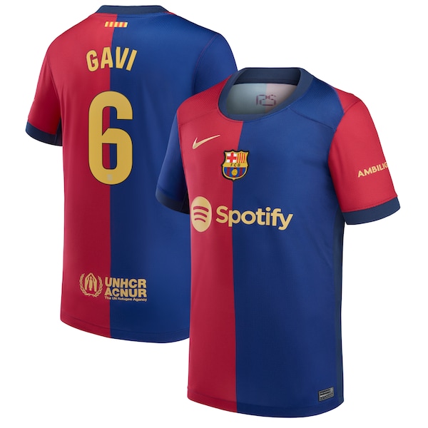 Gavi Barcelona Nike Youth 2024/25 Home Replica Player Jersey - Royal