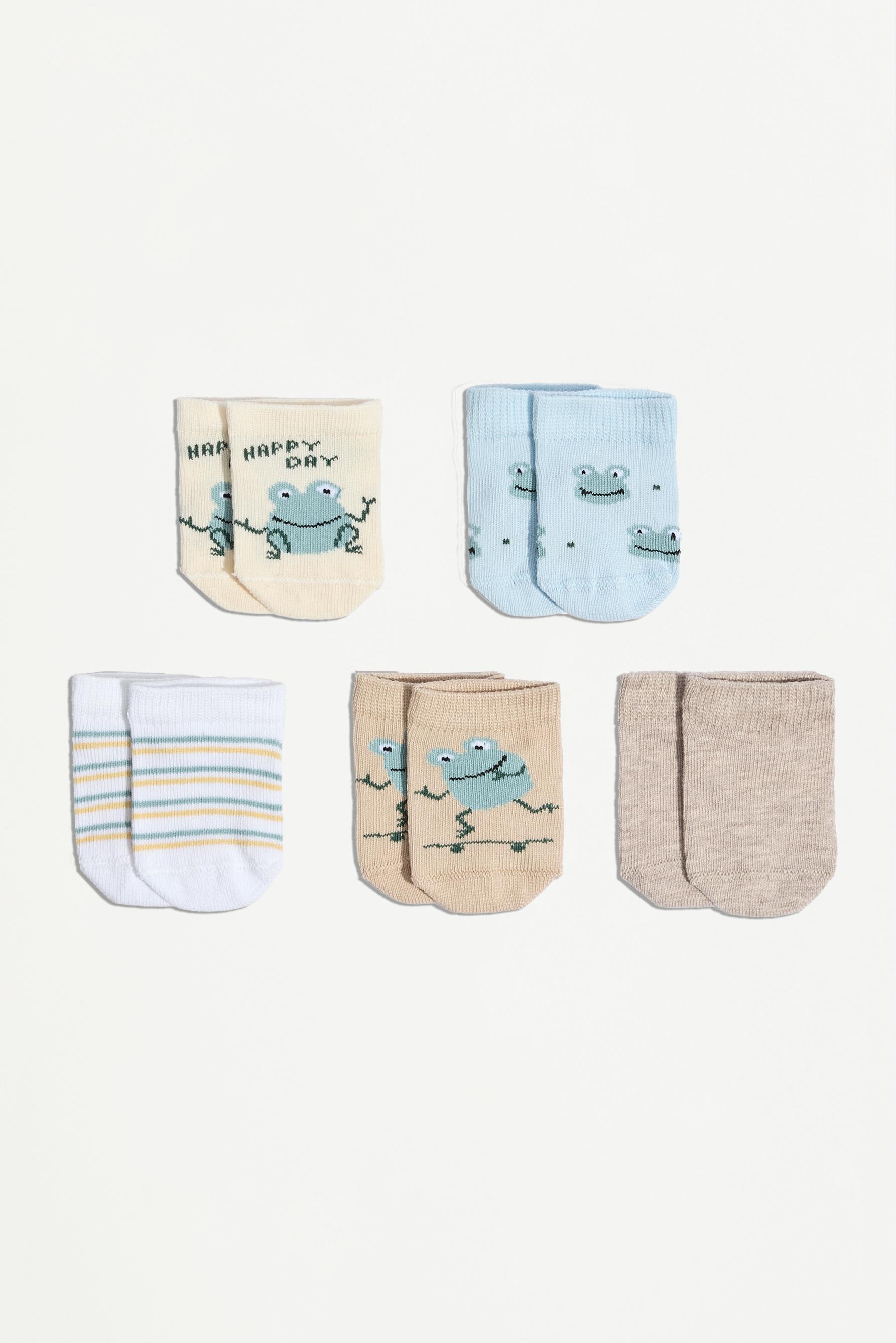 Calcetines tobilleros ranas (Pack 5)