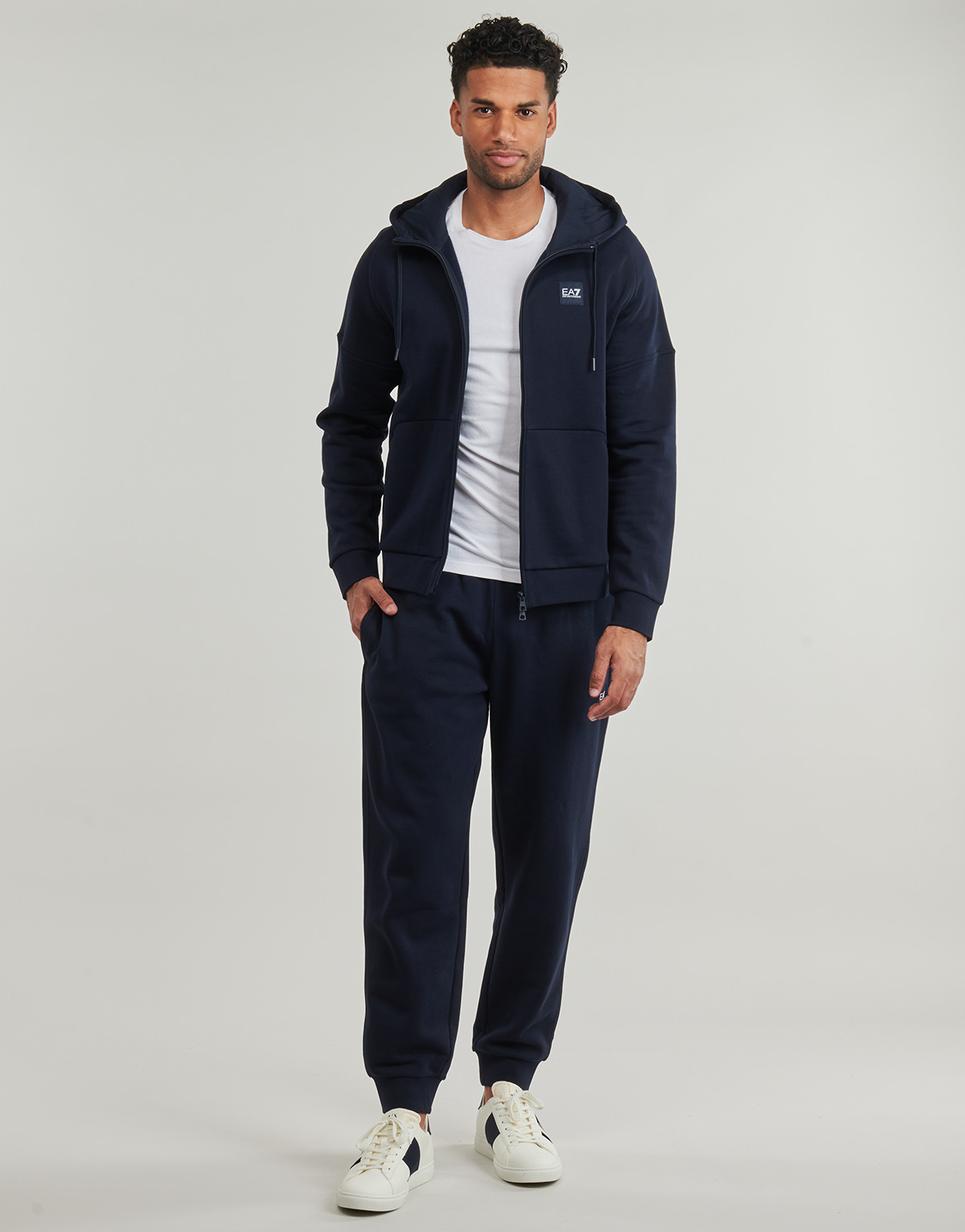 Emporio Armani EA7 - TRAIN VISIBILITY M T-SUIT HOODIE FZ CH BR - TRAIN VISIBILITY M T - Marine