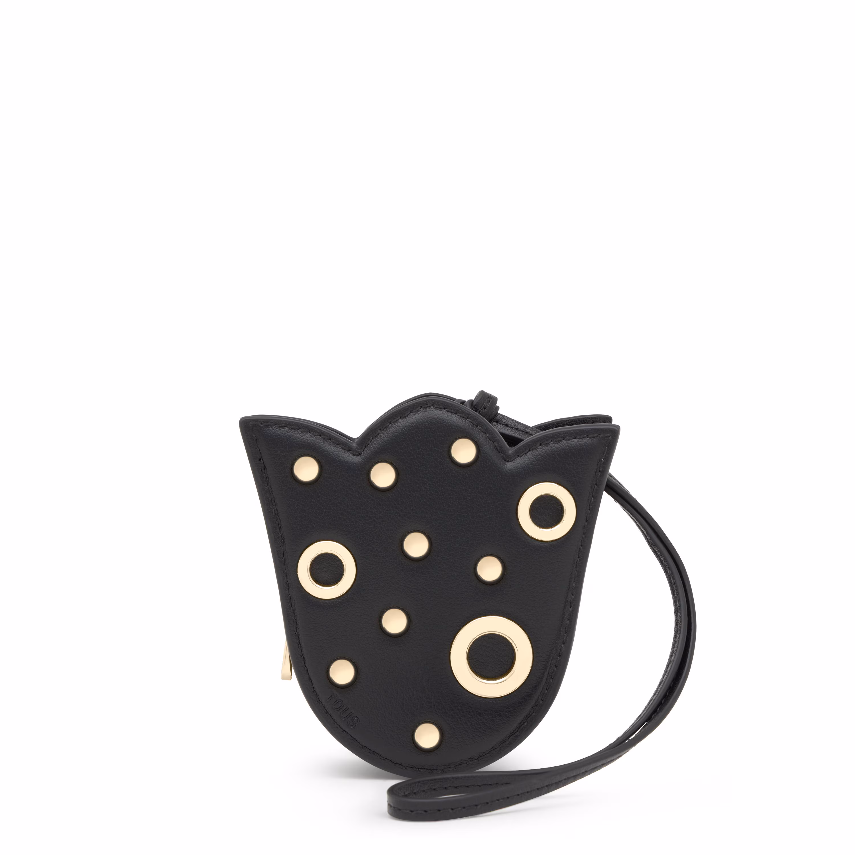 Monedero negro TOUS Motifs Tulip Studs