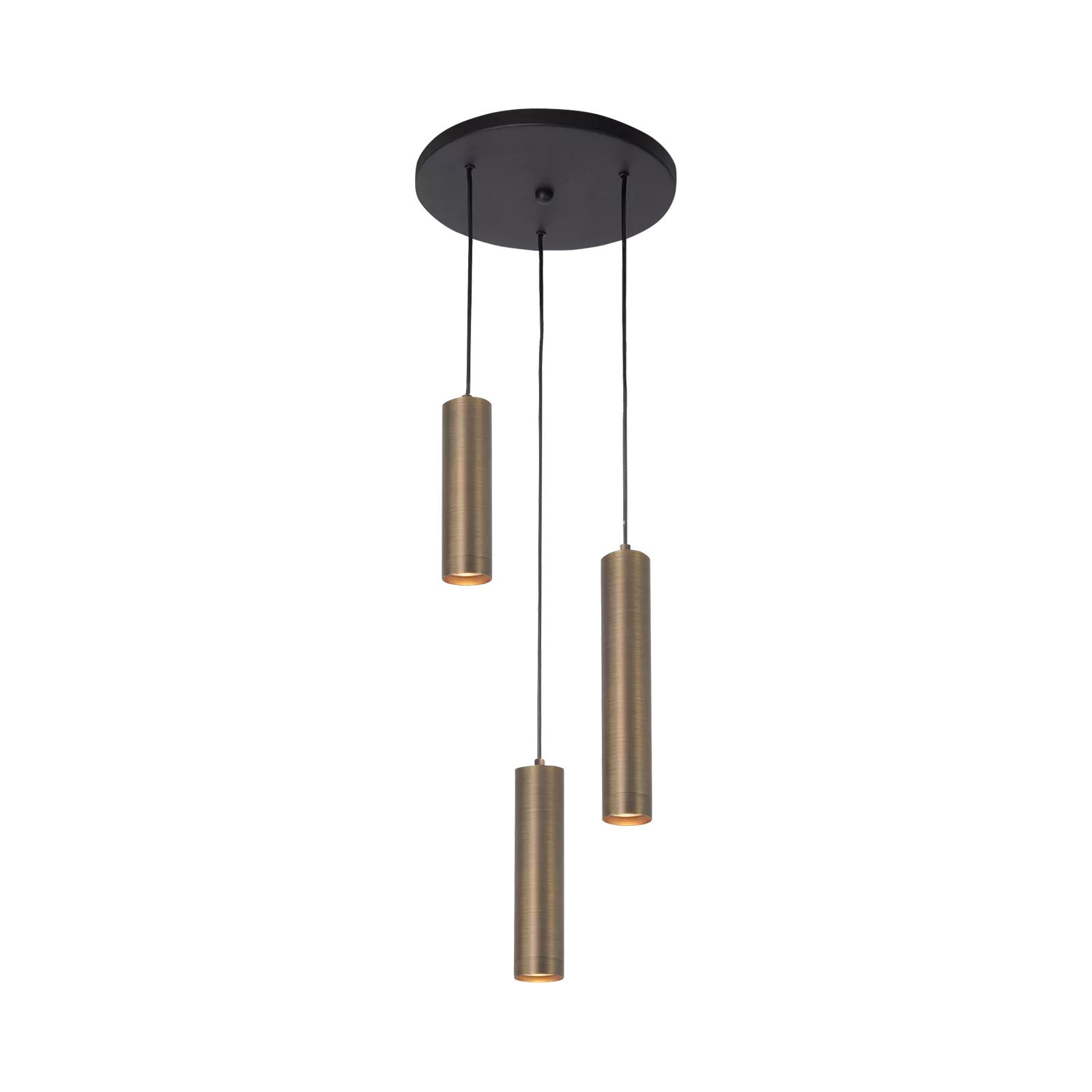 Highlight hanglamp Perugia - 3 lichts - 30 x 160  cm - zwart brons