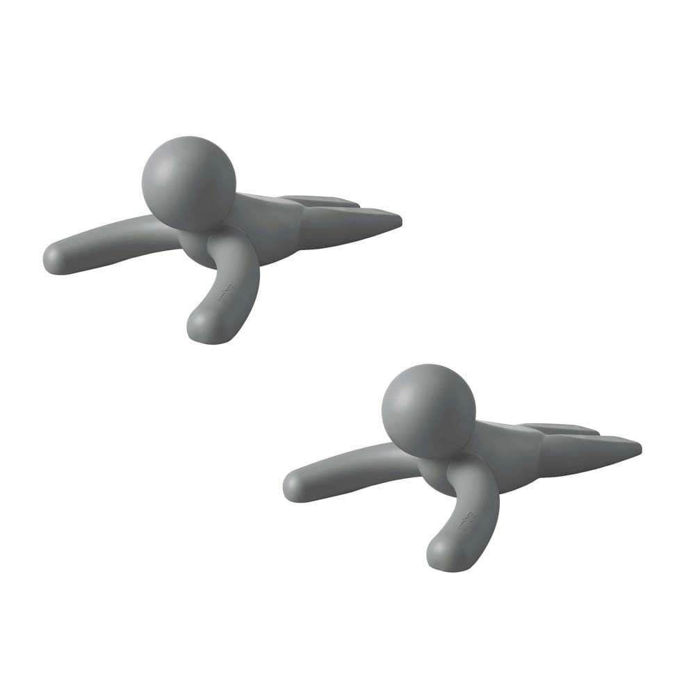 BUDDY - Lot de 2 cales porte buddy gris plastique gris