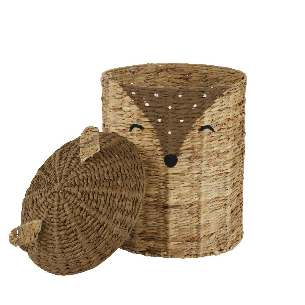 NINO - Panier enfant cerf en fibre végétale marron