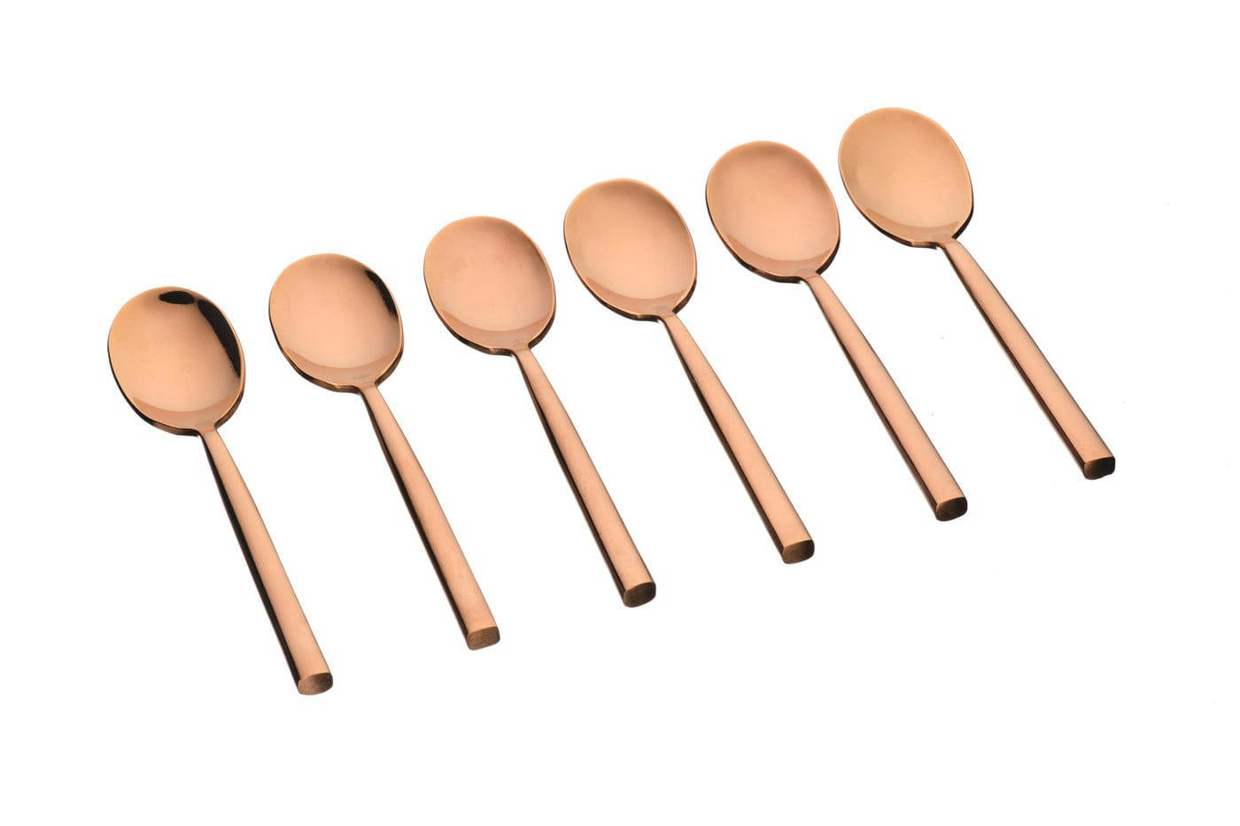 NUDE - Lot de 6 petites cuillères en inox cuivre