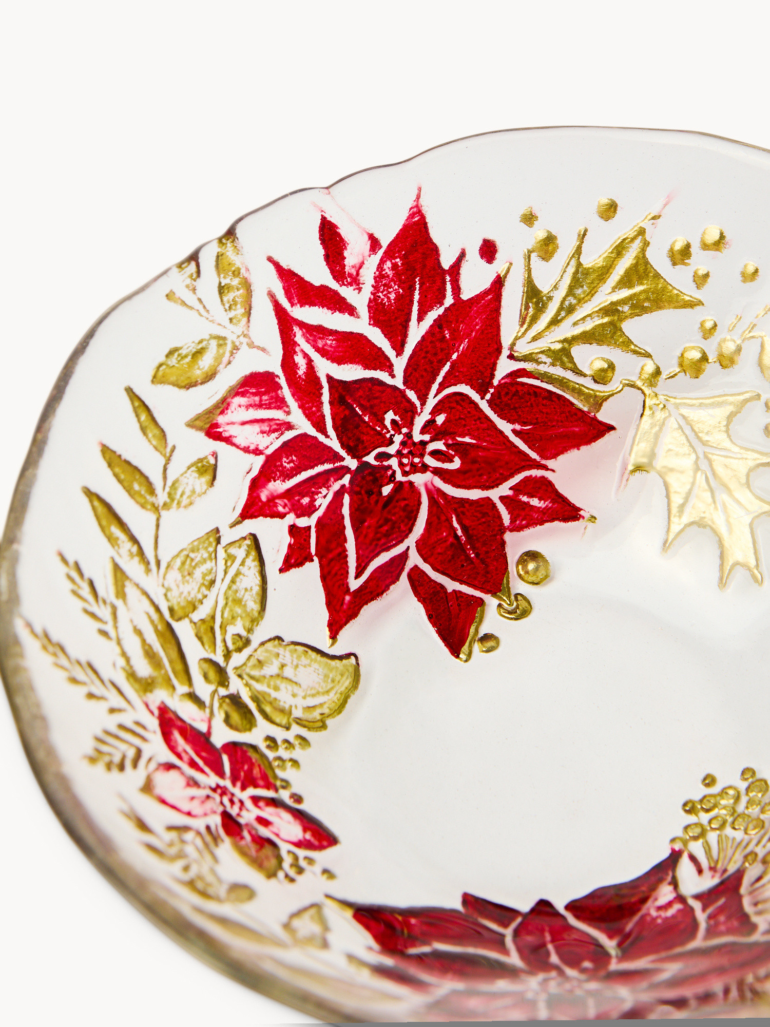 Coppa in vetro ondulata