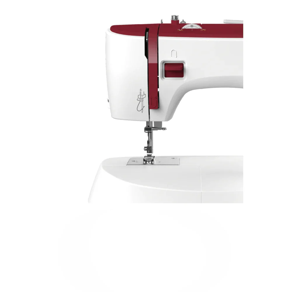 NECCHI K417A Sewing Machine, Manual Select 17 Stitch, Burgundy Cream