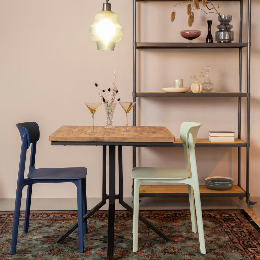 CLIVE - 4 chaises en résine vert