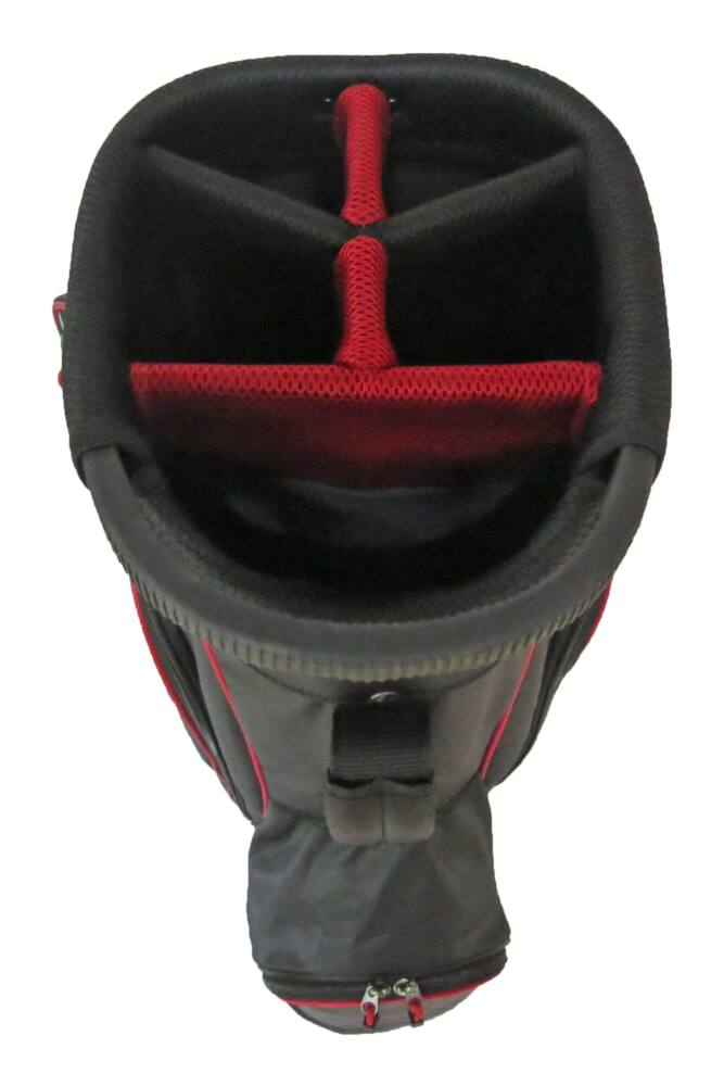 PowerBilt Century V2 5-Way Golf Cart Bag, Lightweight, Black/Red