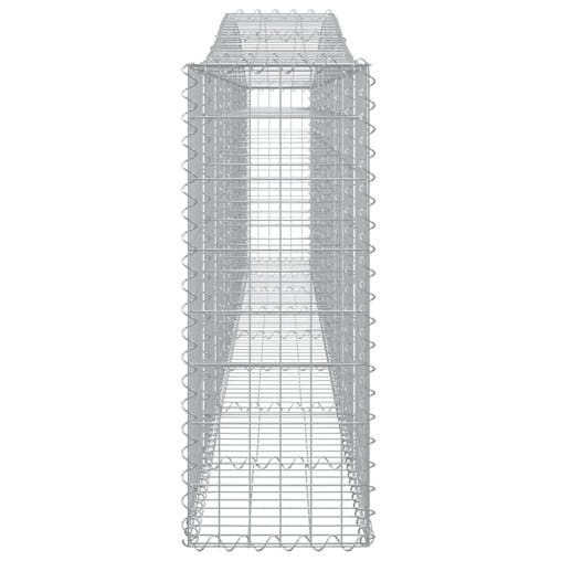 NNEVL Arched Gabion Baskets 2 pcs 400x30x80/100 cm Galvanised Iron