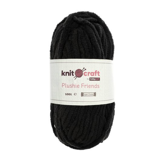 Knitcraft Black Plushie Friends Yarn 100g