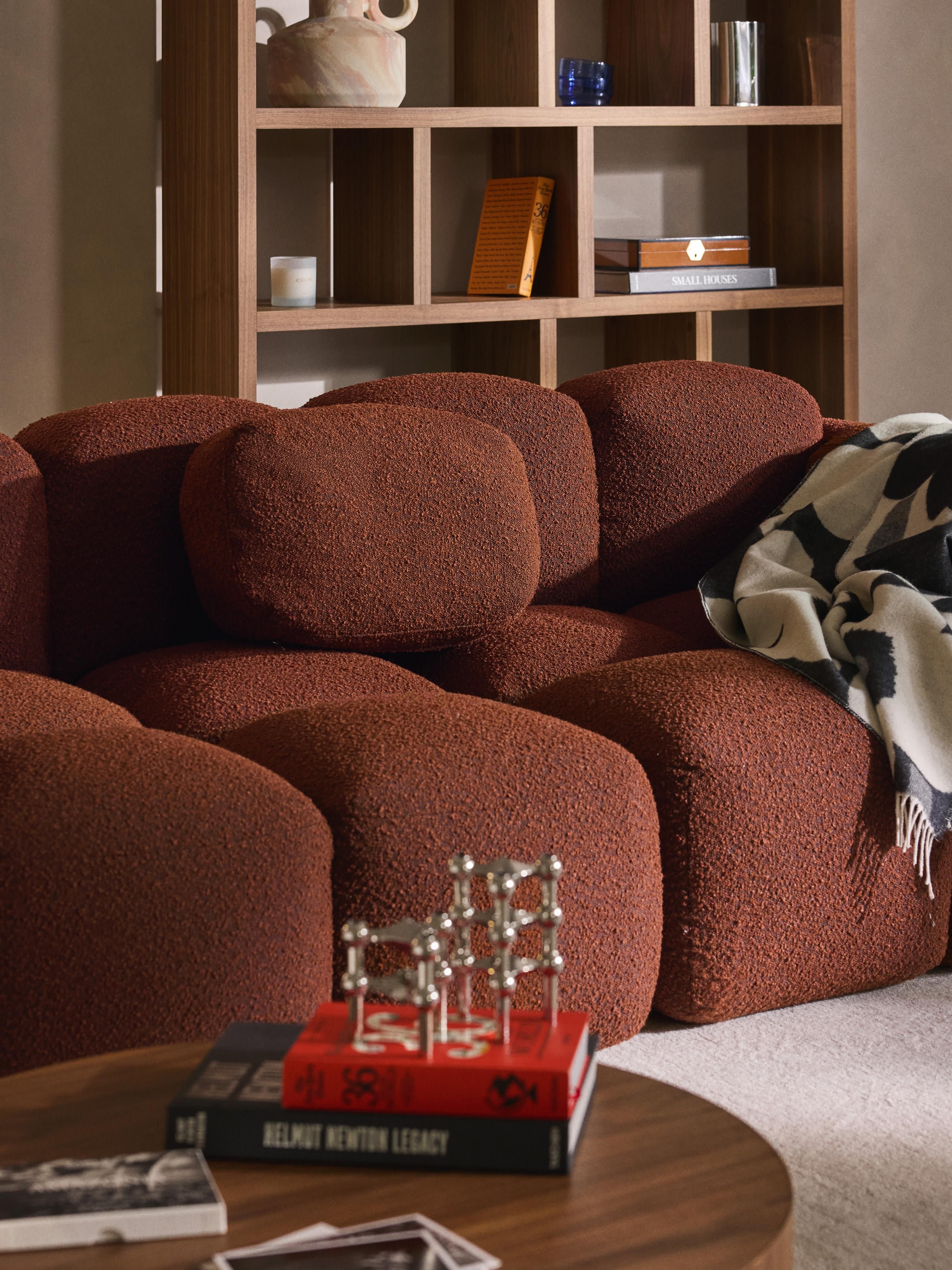 Sofa-Kissen Tayla aus Bouclé
