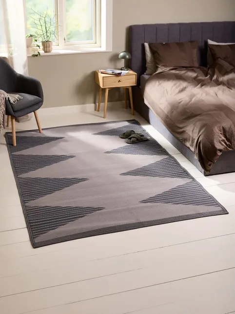 Tæppe BROKKURT 160x230 mørk sand/grå