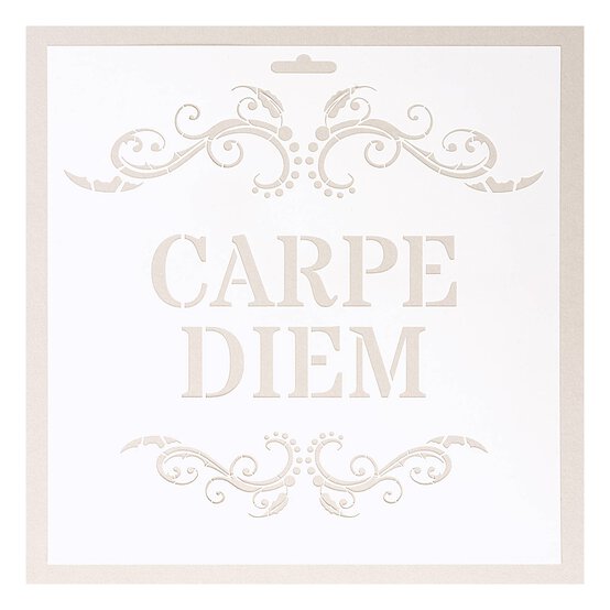 Carpe Diem Stencil 25cm x 25cm