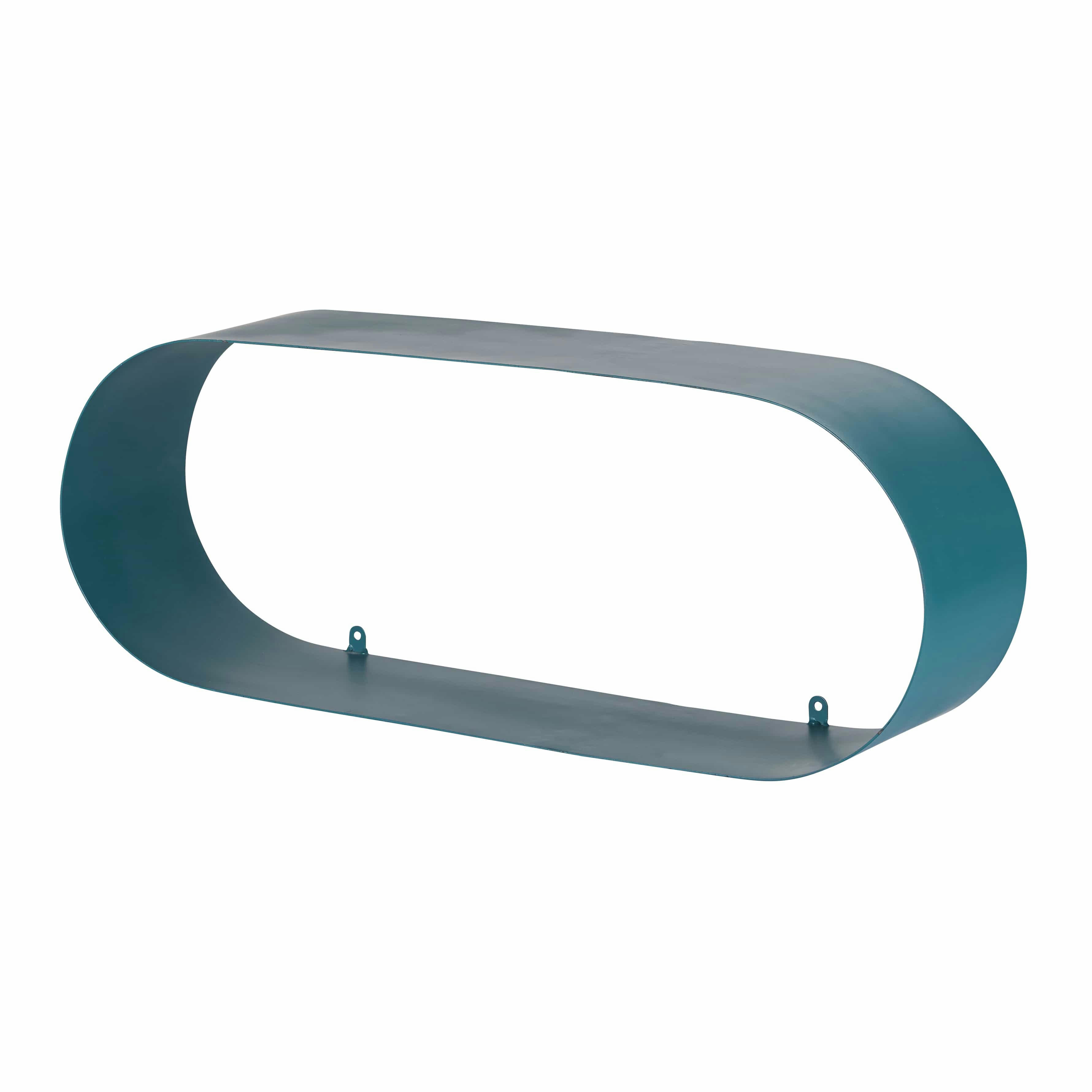 LOUISETTE - Etagère ovoïde murale en fer recyclé vert sapin