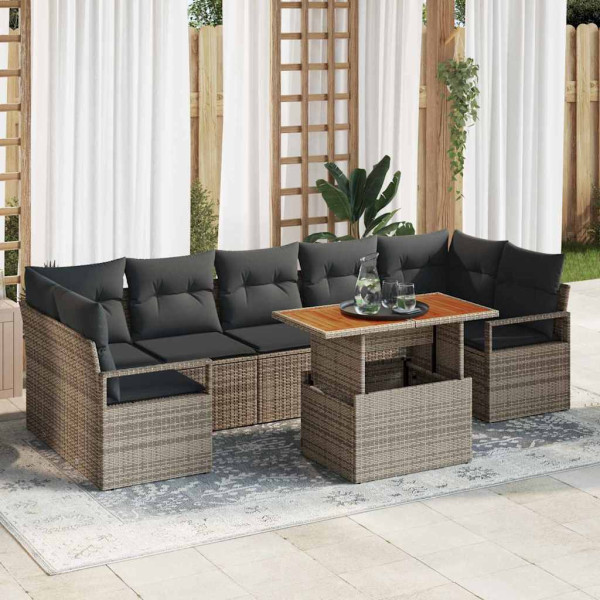 Zestaw Mebli Ogrodowych Wypoczynkowy Sofy Stolik Rattan Na Patio Na Taras