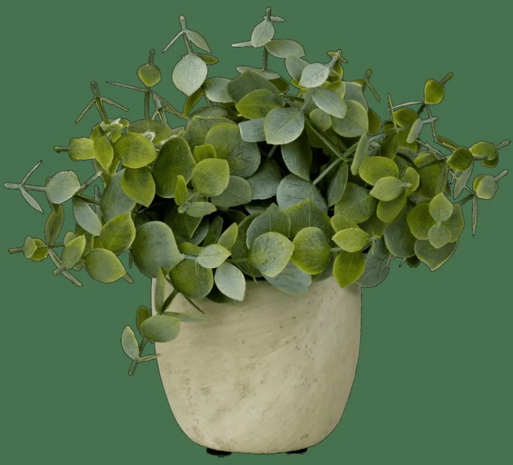 Plantes Artificielles^CASA TERRA Pot Avec Plante Blanc, Vert