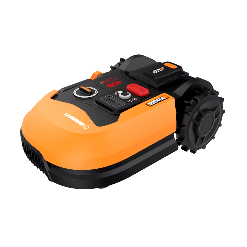 WORX WR155 Landroid Cordless Brushless Robotic Lawn Mower, Bluetooth/Wi-Fi, 17 3/4-in, 1/2 Acre