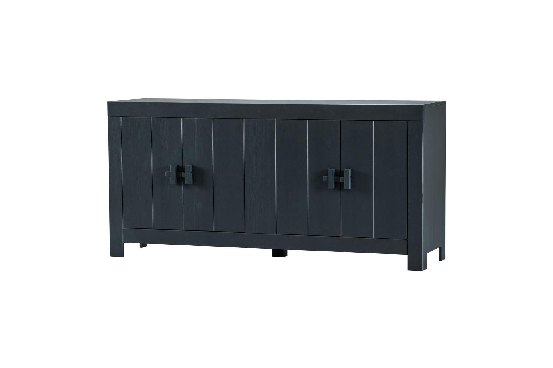 BENSON - Commode 4 portes en bois noir