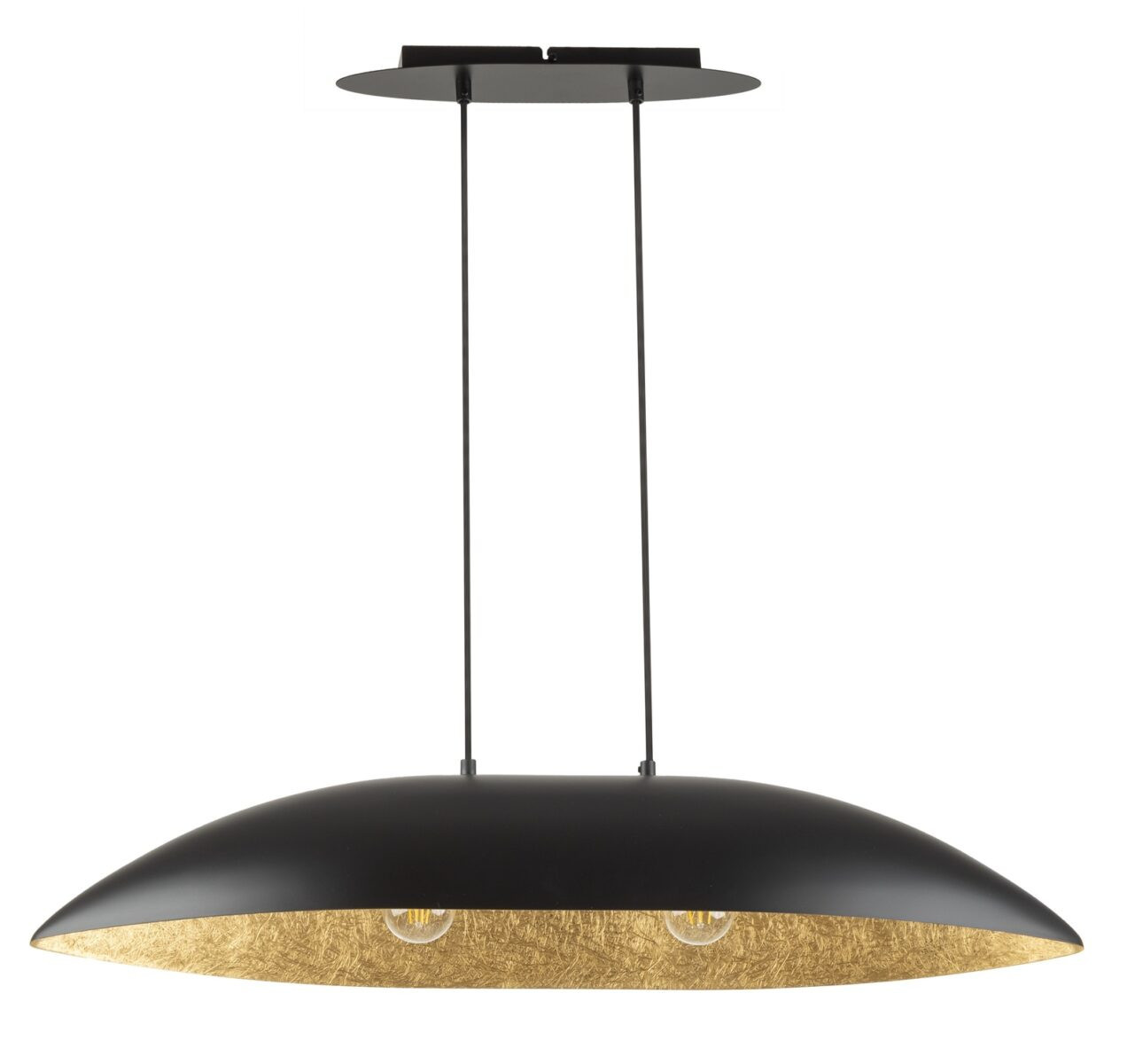 Lampa wisząca czarno-złota Gondola 2xE27x15W Sigma Lighting
