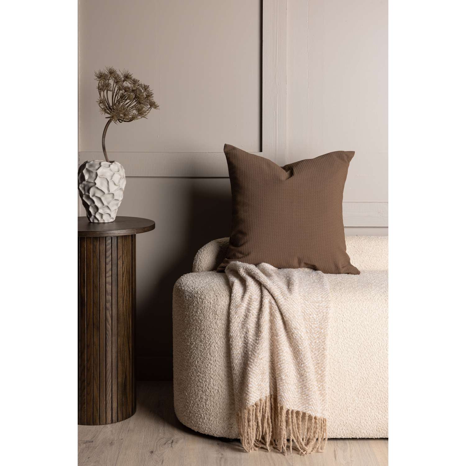 Venture Home Celine Kussenhoes 50x50 - Donkerbruin