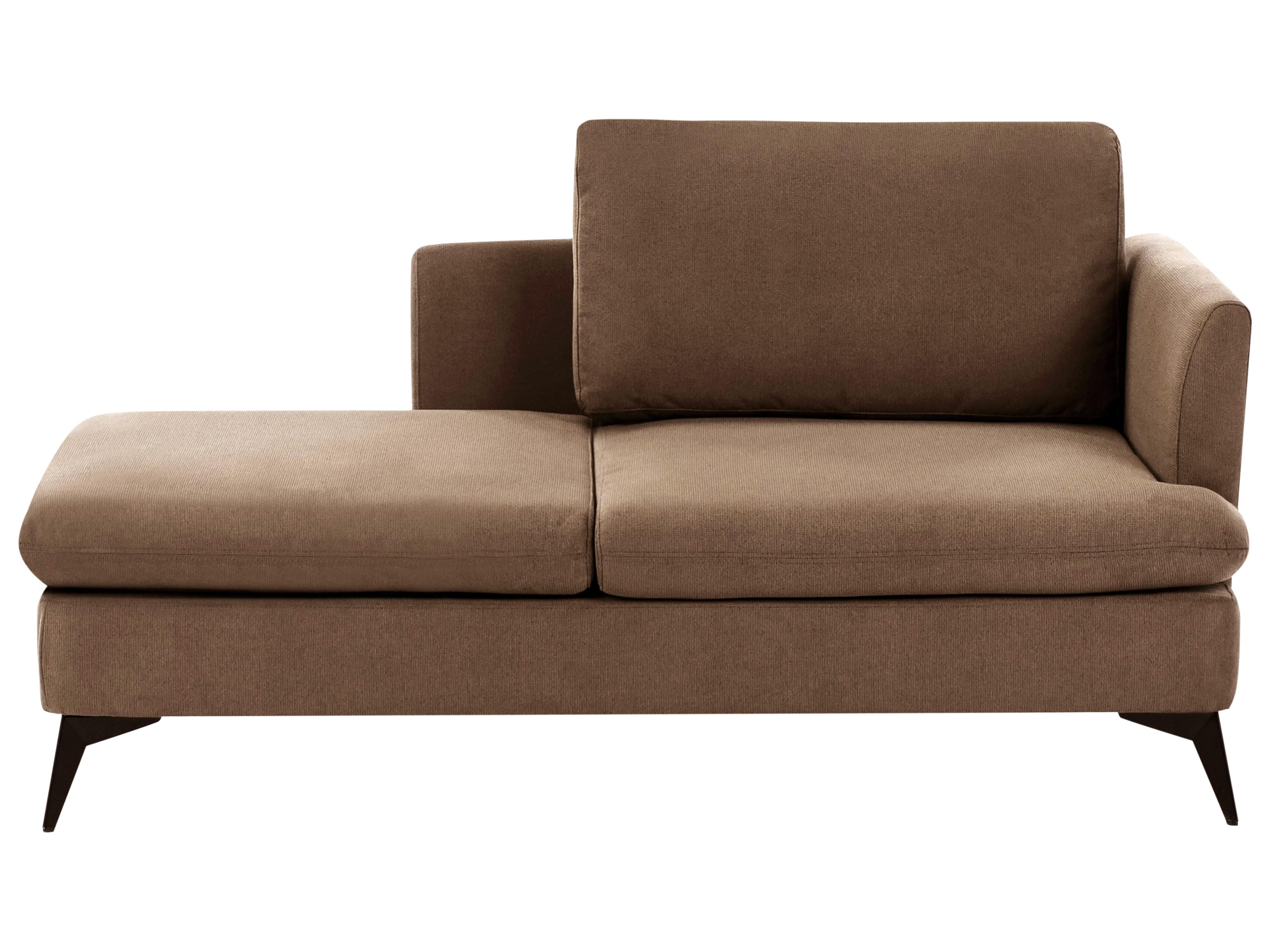 Right-Hand Chaise Longue SIEVOZ Fabric Brown