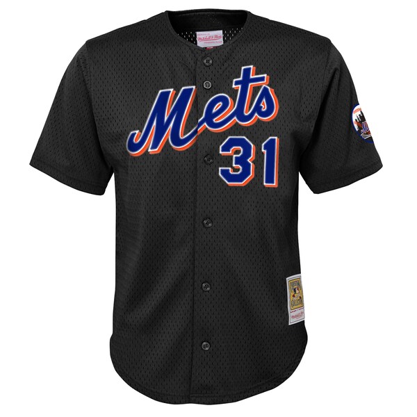 Mike Piazza New York Mets  Toddler Cooperstown Collection Mesh Batting Practice Jersey - Black