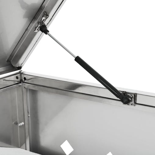 NNEVL Triple Wheelie Bin Shed 240 L Stainless Steel