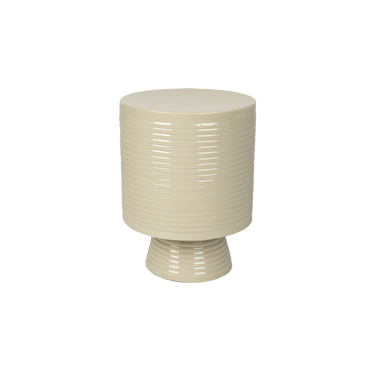 Housecraft Living Sven Bijzettafel Rond 35 cm Metaal Ivoor/ Wit