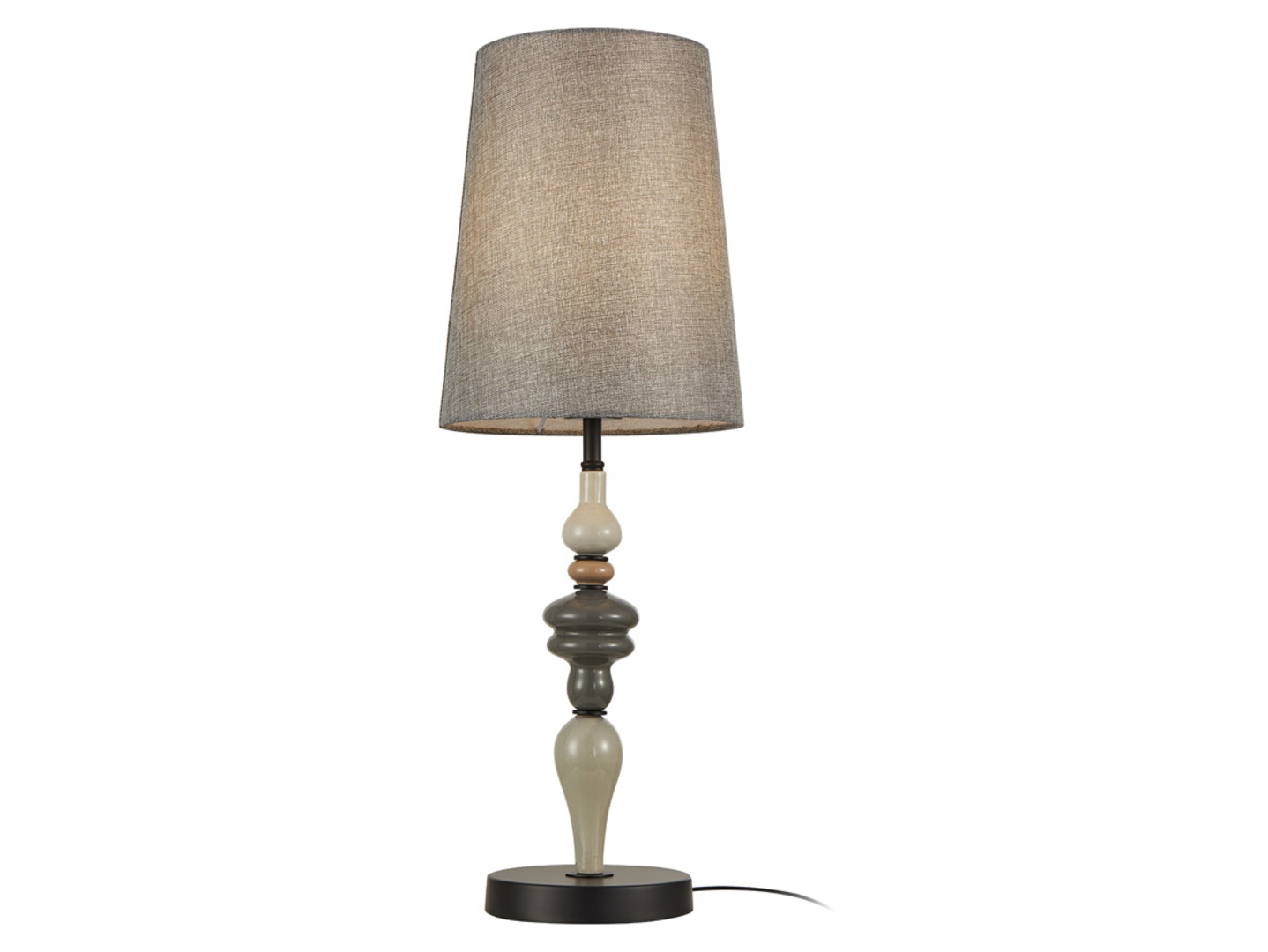 Lampa stołowa Nerom 22cm metalowa szara