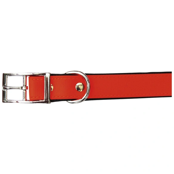 Hundehalsband, Größe: 50 cm, Biothane, neonorange