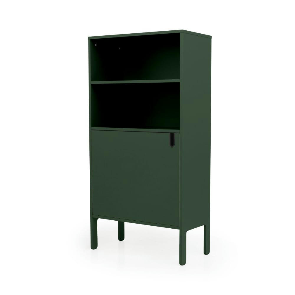 UNO - Buffet haut en bois 1 porte H152cm vert kaki