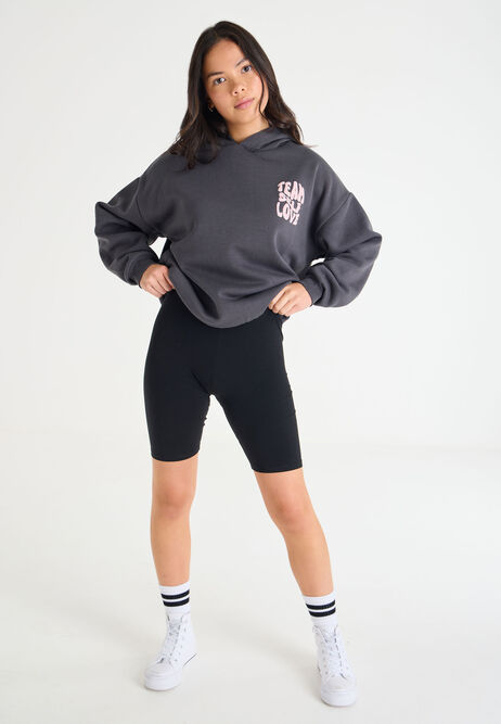 Older Girls 2pk Black Cycling Shorts