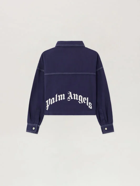 Curved Logo Flannel Shirt