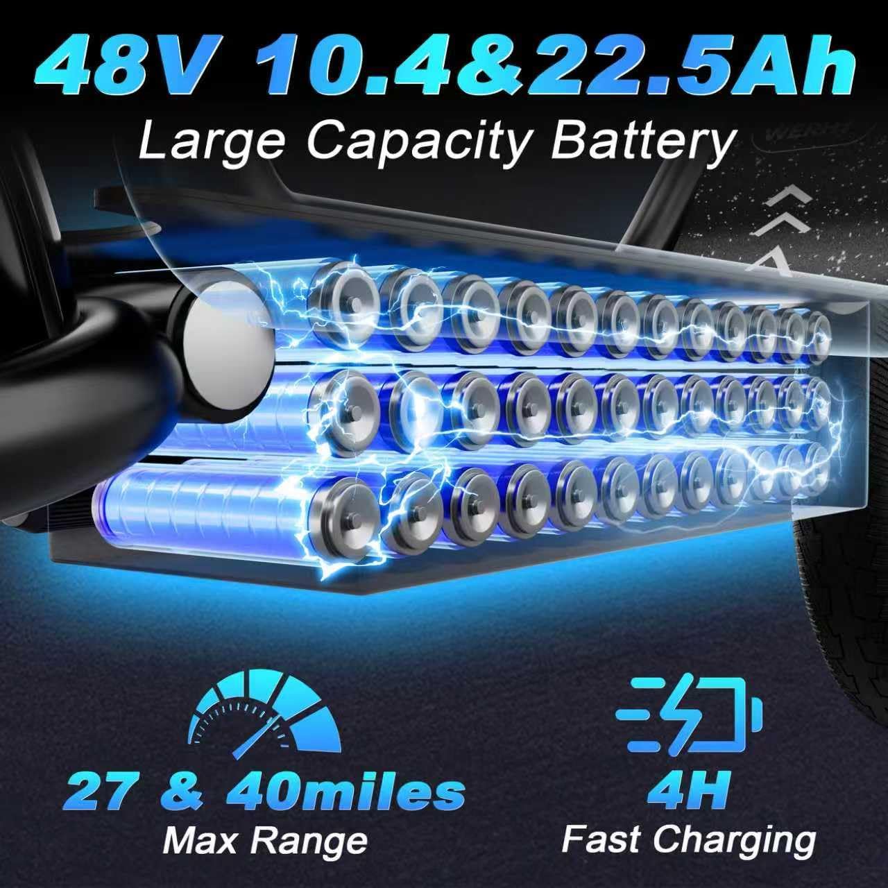 WERHY Electric Scooter,500W Motor, 14'' Tires, Top Speed 22 mph, Max 27/49 Miles Ranges, Foldable E-Scooter with Suspension &Adult, Digital Display, Cruise Control,Rear Seat Box