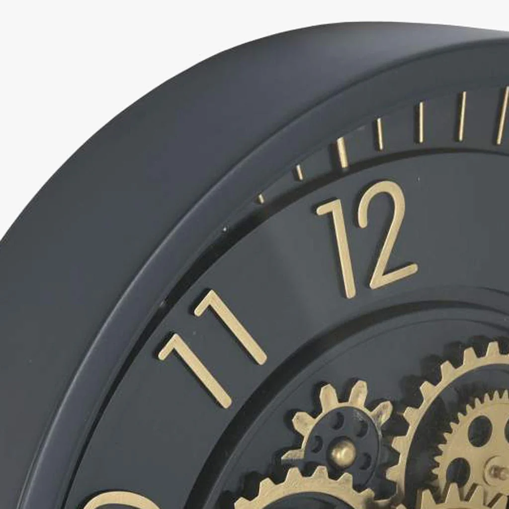 Relogio Preto e Dourado