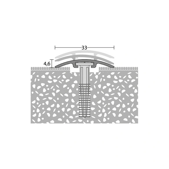 Übergangsprofil »D.O.S.«, BxH: 30 x 5 mm, verdeckte Befestigung