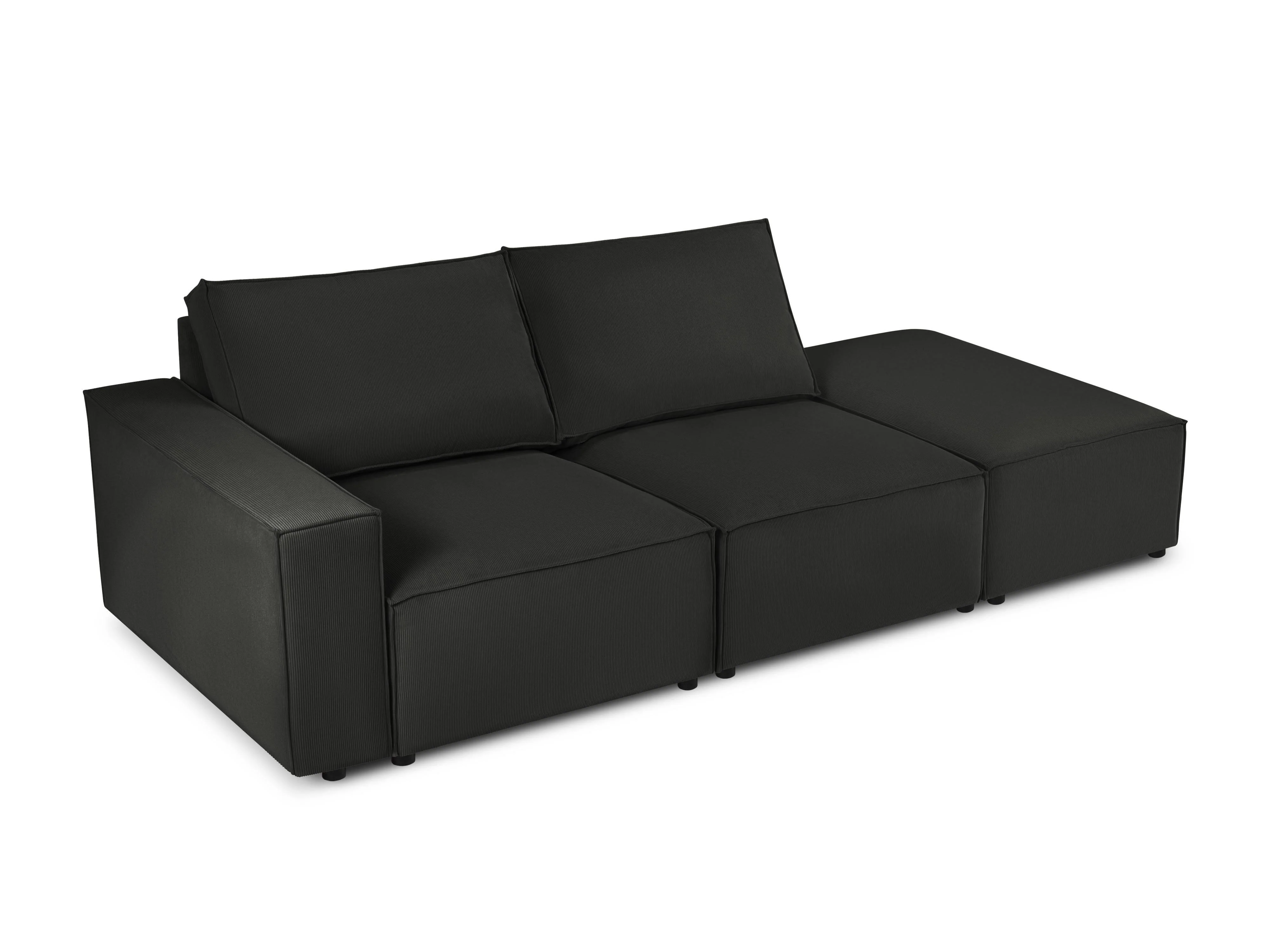 Modulair 3-zitselement Carlo rechts ribstof