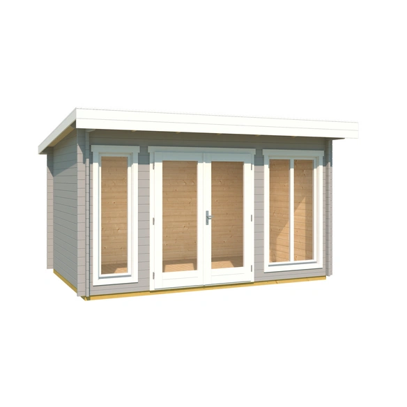Gartenhaus »Dorset«, BxHxT: 430 x 233,7 x 320 cm, (Außenmaß inkl. Dachüberstand), lichtgrau