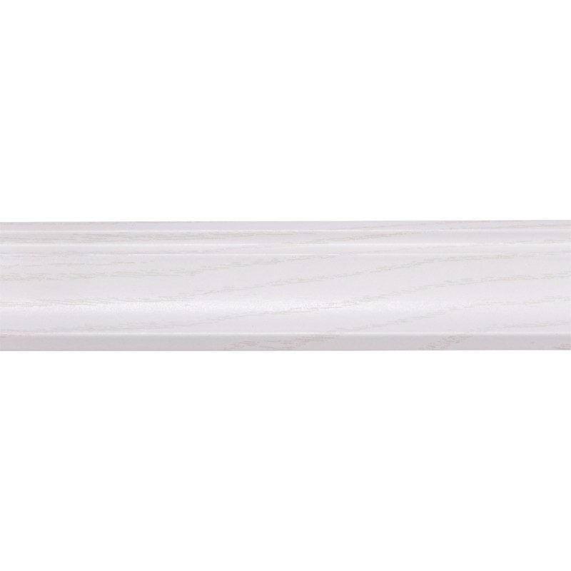 Moulure corniche en MDF frêne blanc 240 x 3,2 x 2,2 cm