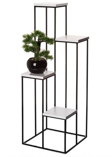 Nowoczesny kwietnik czarno biały 110 cm LOFT