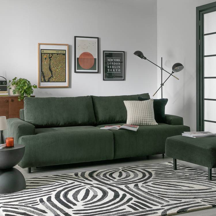 Habitat Julien Fabric 4 Seater Sofa Bed - Green