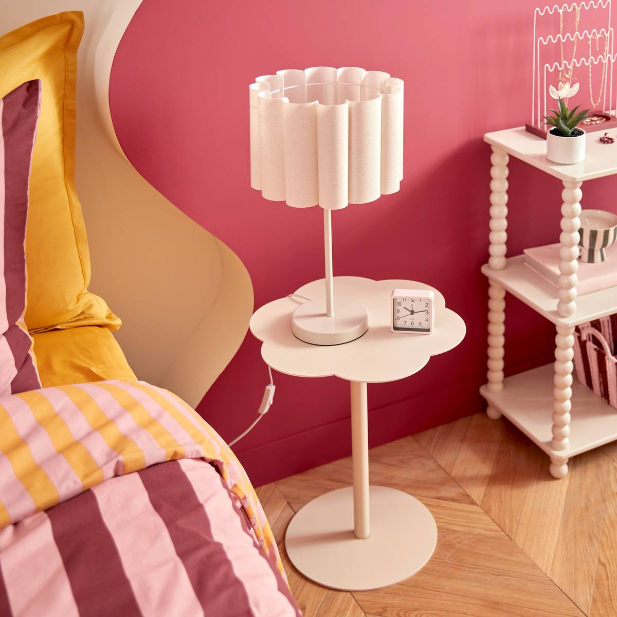 Table Lamp "Rona" Beige, H.49 cm