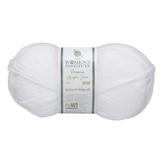 Women's Institute White Premium Acrylic Yarn 100g